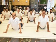 International Yoga Day celebrated at Amelia Coal Mine Project, Singrauli