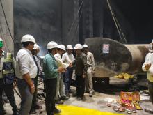 Lowering of Stay Ring of Unit#2 on its foundations from Service Bay Powerhouse at 444 MW Vishnugad- Pipalkoti Hydro Electric Project (VPHEP)