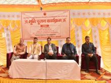 टीएचडीसी के सहयोग से वीपीएचईपी परियोजना प्रभावित क्षेत्र रखी गई 50 बेड के नए अस्पताल भवन की नींव