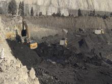 Coal excavation in progress