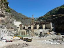 Dam Concreting-Downstream view