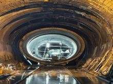 Erection of Steel liners in Pressure shafts in progress